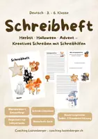 Vorschau - Arbeitsblätter - Schreibheft Herbst · Halloween · Advent – Kreatives Schreiben mit Schreibhilfen | Zyklus 2, 3.–6. Klasse - Deckblatt