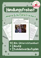 Vorschau - Stundenentwürfe - innere & äußere Freiheit | Handlungsfreiheit | Klasse 7–9 - Deckblatt