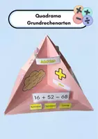Vorschau - Mal- und Bastelvorlagen - Quadrama Grundrechenarten - Deckblatt