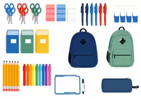 Aperçu - Jeux - Monnaie et fournitures scolaires - Page de couverture
