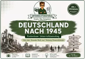 Vorschau - Arbeitsblätter - Nachkriegszeit Deutschland ab 1945 | Unterrichtseinstieg Geschichte | KOSTENLOS - Seite 1