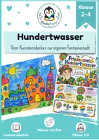 Vorschau - Unterrichtsreihen - Künstler im Kunstunterricht Grundschule – Picasso, Hundertwasser, Keith Haring & James Rizzi | Kunst Klasse 2–4 - Seite 1
