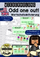 Vorschau - Arbeitsblätter - Englisch Odd one out! Klasse 4 - Wiederholung zum Schuljahresbeginn - Deckblatt
