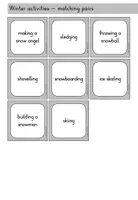 Vorschau - Spiele - Winter activities & Winter sports Merkspiel Matching pairs - Englisch - Seite 3