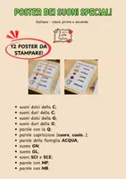 anteprima - Materiale di supporto/inclusione - Poster dei "Suoni speciali" - italiano prima e seconda - Pagina di copertina