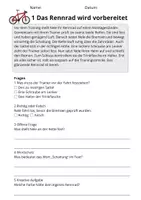 Vorschau - Stundenentwürfe - Lesetraining Radsport | Leseverständnis Klasse 3 - Seite 3