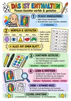 Vorschau - Unterrichtsreihen - Picasso Kunst Grundschule – Gesichter würfeln & malen | Pablo Picasso | Kubismus | Klasse 2–4 | ohne Vorbereitung - Seite 2