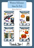 Vorschau - Mal- und Bastelvorlagen - Kunst Halloween Grundschule, Bastelvorlage mit Klappmund | Kürbis & Gruselfiguren basteln | Klasse 1, Klasse 2, Klasse 3, Klasse 4 - Seite 1