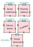 Vista previa - Hojas de trabajo - ESTACIONES DE APRENDIZAJE-Nº NATURALES- 5º - página 1