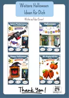 Vorschau - Mal- und Bastelvorlagen - Kunst Halloween Grundschule, Kürbis Mobile basteln im Herbst | Herbstdeko | Klasse 2, Klasse 3, Klasse 4 - Seite 1