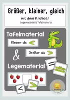 Vorschau - Präsentationen/Tafelbilder - Größer, kleiner, gleich mit dem Krokodil - Deckblatt