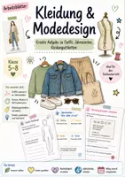 Vorschau - Arbeitsblätter - Kleidung & Modedesign Klasse 5–8 | Aufgabenpaket zu Outfit, Jahreszeiten, Kleidungsetiketten & Design - Deckblatt