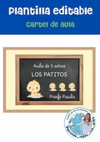 Vista previa - Decoración del aula - Plantilla editable cartel de aula - Portada