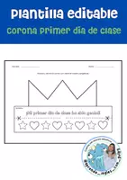 Vista previa - Hojas de trabajo - Plantilla editable corona vuelta al cole - Portada