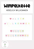 Vorschau - Poster - Wimpelkette - Herzlich Willkommen - Deckblatt