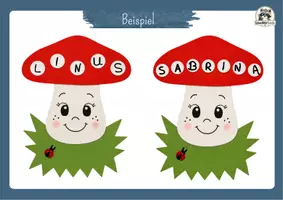 Vorschau - Mal- und Bastelvorlagen - Name Grundschule | Namen legen, schreiben & basteln | Deutsch, Kunst | Klasse 1, Buchstaben - Seite 2