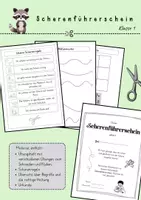 Vorschau - Unterrichtsreihen - Scherenführerschein | Führerschein Schere Klasse 1 | Kunst - Deckblatt
