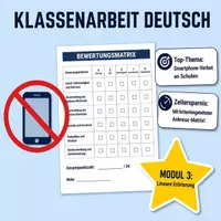 Vorschau - Klassenarbeiten - Klassenarbeit Deutsch 3: Die lineare Erörterung / Argumentation (Klasse 7/8) - Deckblatt