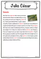 Vista previa - Hojas de trabajo - Julio César – Ficha: texto con huecos, comprensión auditiva y sopa de letras - página 2