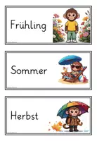 Vorschau - Bildkarten - Tafelkalender Affenklasse 🐵| Monate, Jahreszeiten & Wochentage in 4 Farben - Seite 2