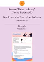 Vorschau - Arbeitsblätter - Heimsuchung (Jenny Erpenbeck): Eine Rezension in Form eines Podcasts erstellen - Deckblatt