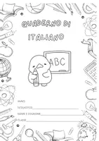 anteprima - Esercizi - QUADERNO ITALIANO CLASSE 1 LE VOCALI - Pagina di copertina