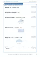 Vorschau - Klassenarbeiten - Probe-Klassenarbeit Flächenberechnung - Seite 1