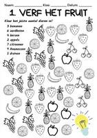 Voorbeeld - Getallen leren kennen – Getallen tot en met 10 – Fruit - Pagina 1