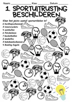 Voorbeeld - Getallen leren kennen – Getallen tot en met 10 – Sportuitrusting - Pagina 1
