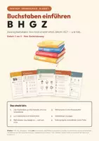 Vorschau - Arbeitsblätter - Buchstabenweg 5: B H G Z einführen – Klasse 1 - Deckblatt