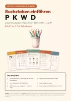 Vorschau - Arbeitsblätter - Buchstabenweg 4: P K W D einführen – Klasse 1 - Deckblatt