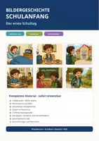 Vorschau - Arbeitsblätter - Bildergeschichte Schulanfang – Der erste Schultag - Seite 1