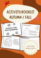 Vorschau - Mal- und Bastelvorlagen - GROWING BUNDLE: Autumn & Halloween 🍂🎃 (Englisch) | XXL Materialpaket - Seite 1