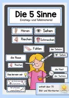 Vorschau - Präsentationen/Tafelbilder - Die 5 Sinne – Einstieg, Tafelmaterial & Bildkarten - Deckblatt