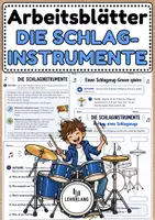 Vorschau - Arbeitsblätter - Arbeitsblätter: Die Schlaginstrumente - Musik Jg.4-6 - Deckblatt