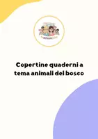 anteprima - Altro tipo di materiale - Copertine quaderni a tema animali del bosco - Pagina di copertina