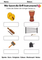 Vorschau - Arbeitsblätter - Orff-Instrumente: Arbeitsblätter, Bildkarten & Musikspiele - Seite 3