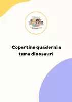anteprima - Altro tipo di materiale - Copertine dei quaderni a tema dinosauri - Pagina di copertina