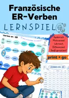 Vorschau - Arbeitsblätter - Lernspiel Französisch ER-Verben im Présent - Deckblatt