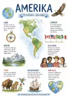 Vorschau - Arbeitsblätter - Lernposter + Arbeitsblätter zum Thema "Amerika" + Lösung & MP3 + Mindmap + Infografik - Deckblatt