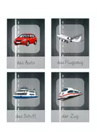 Vorschau - Bildkarten - 20 Bildkarten Fahrzeuge Verkehrsmittel - Wortschatz FREEBIE - Seite 1