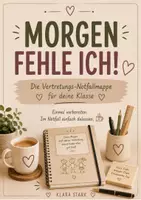 Vorschau - Spiele - MORGEN FEHLE ICH! – Vertretungs-Notfallmappe für Lehrpersonen | Unterricht & Stellvertretung organisieren - Deckblatt