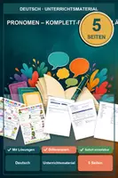 Vorschau - Arbeitsblätter - Pronomen – Deutsch Komplett-Paket (Erklärung + Übungen + Lösungen) - Deckblatt
