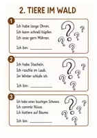 Vorschau - Arbeitsblätter - Leseverständnis - Wer bin ich? mit Lösungen für Klasse 2 - Seite 3