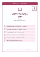 Vorschau - Lehrpläne/Lehrermaterial - Stoffverteilungsplan Deutsch 8 Mittelschule - Deckblatt