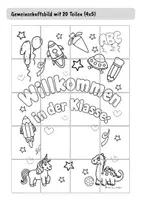 Vorschau - Stundenentwürfe - Kooperatives Klassenposter zum Schulstart – Gemeinschaftsbild mit 20 Teilen | Klasse 1–2 - Seite 3