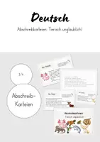 Vorschau - Aufgabenkarten - Abschreibkarteien - Tierisch unglaublich! - Deckblatt