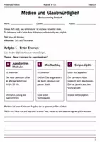 Vorschau - Arbeitsblätter - Basisscreening Medienkompetenz Deutsch Klasse 9–10 - Deckblatt