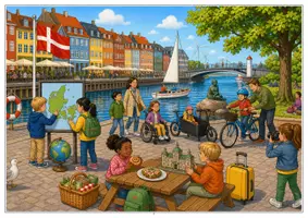 Vorschau - Arbeitsblätter - Dänemark Wimmelbild-Lernheft DaZ/DaF mit Lösungen - Seite 1