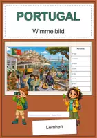 Vorschau - Arbeitsblätter - Portugal Wimmelbild-Lernheft DaZ/DaF mit Lösungen - Deckblatt